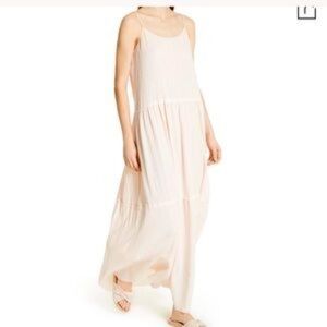 ATM ANTHONY THOMAS MELILLO Gauze Maxi  Dress Pale Pink